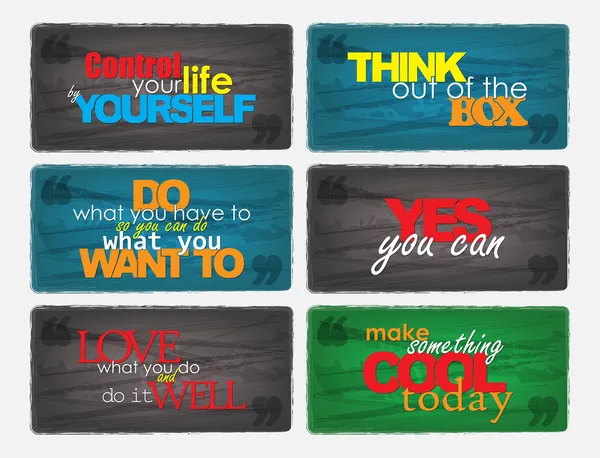 Set Of Motivational Quotes. — Stock Vector