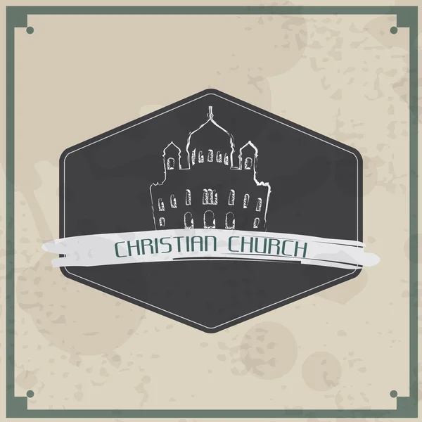 基督教教会背景 — 图库矢量图片