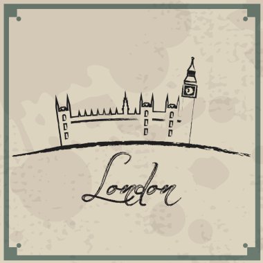 Londra retro arka plan