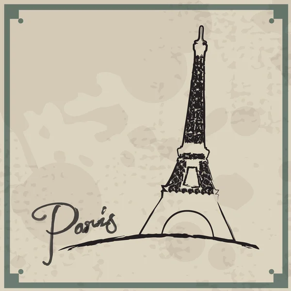 Paris vintage fundo — Vetor de Stock