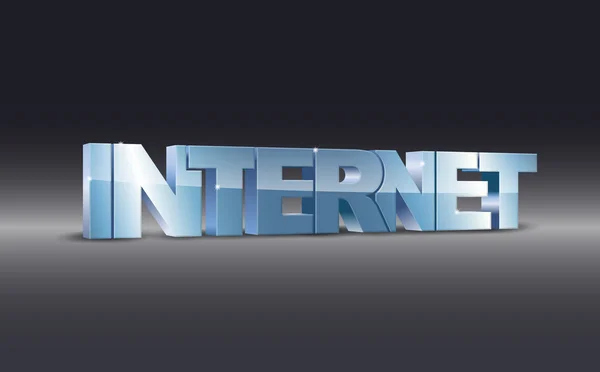 Internet 3D çizimi — Stok Vektör
