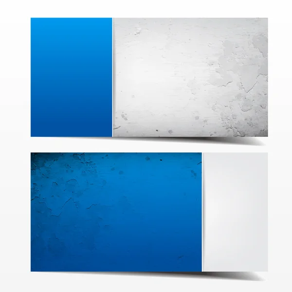 Plantilla de tarjeta grunge azul y gris — Vector de stock
