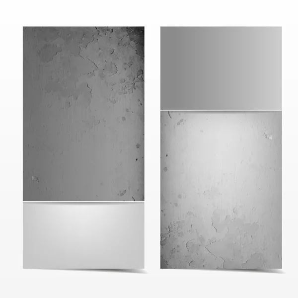 Grey and white grunge card template — Stock Vector