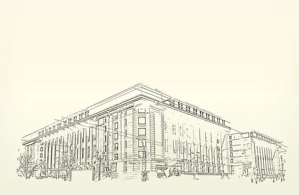 Αρχιτεκτονική. σκίτσο. σχέδιο του κτιρίου — Διανυσματικό Αρχείο