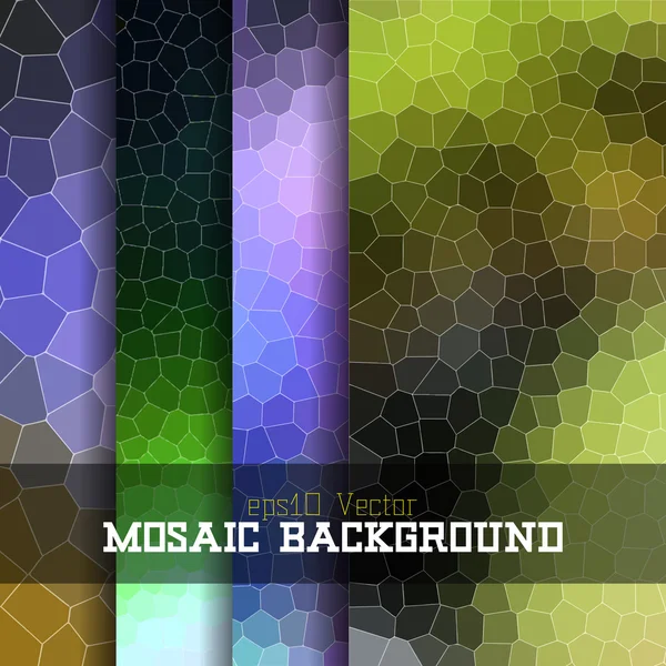 Mosaic background set — Stock Vector