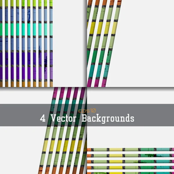 Set of backgrounds with lines — Stock Vector