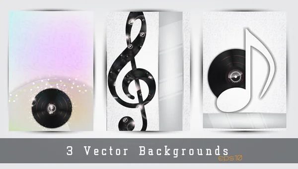 Music backgrounds set — Stock Vector