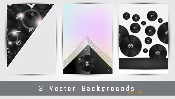 Music backgrounds set — Stock Vector