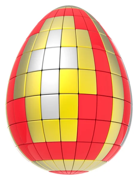 Abstraktní velikonoční vajíčko izolovaných na bílém pozadí. — Stock fotografie
