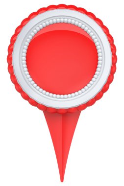 Beyaz arka plan üzerinde izole soyut harita işareti.
