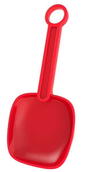 Abstract red toy shovel isolated on white background. — Stock Photo, Image