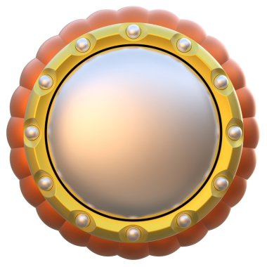 Beyaz arka plan üzerinde izole soyut Çember etiketi.