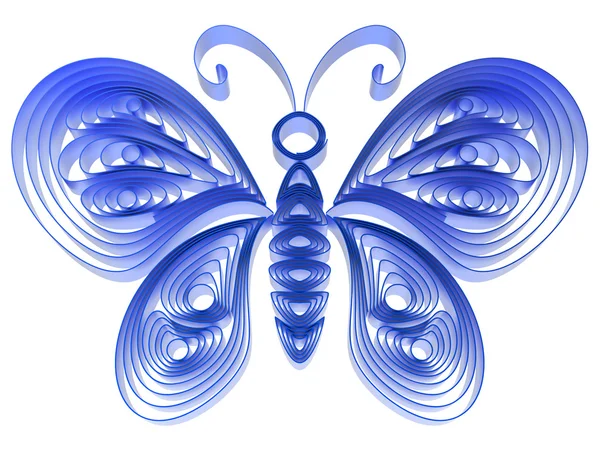 Abstrakt blå sommerfugl – stockfoto