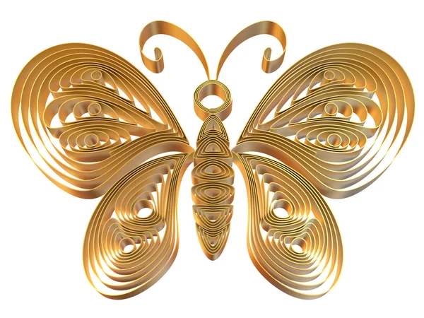 Абстрактная жёлтая бабочка — стоковое фото