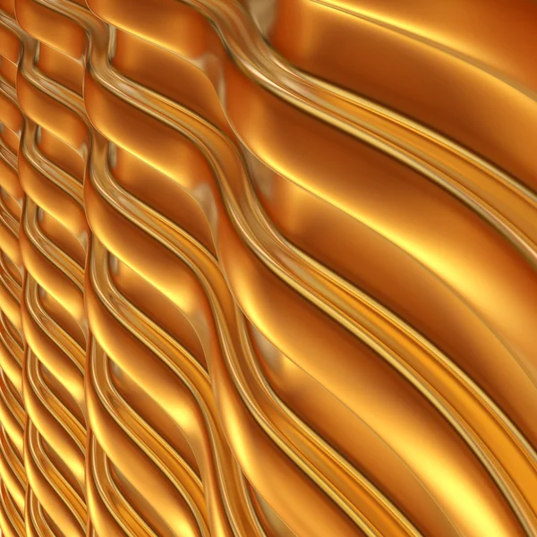 Abstract 3d metallic wavy background. 3d render. — Stock Photo, Image
