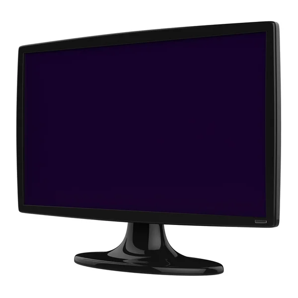 Abstract black TV monitor isolated on white background. — Stock Photo, Image