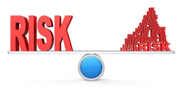 Bilance rizik. abstraktní pojem. 3D obrázek. — Stock fotografie