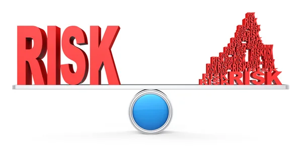 Баланс рисков. Абстрактное понятие. 3d иллюстрация . — стоковое фото