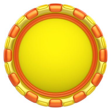 Beyaz arka plan üzerinde izole soyut Çember etiketi.