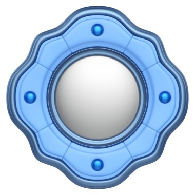 Beyaz arka plan üzerinde izole soyut 3d etiket.
