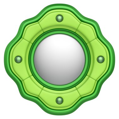 Beyaz arka plan üzerinde izole soyut 3d etiket.