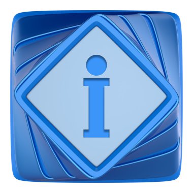 Beyaz arka plan üzerinde izole soyut 3d simgesi.