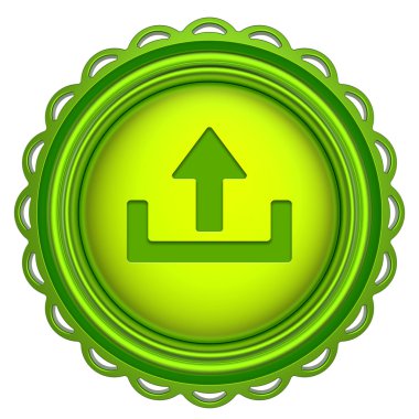 Beyaz arka plan üzerinde izole soyut 3d simgesi.