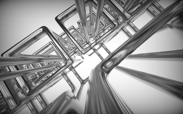 Metal Dikdörtgen ile teknoloji 3d arka plan.