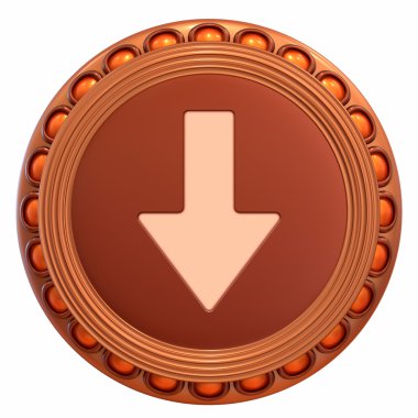 Beyaz arka plan üzerinde izole soyut 3d simgesi.