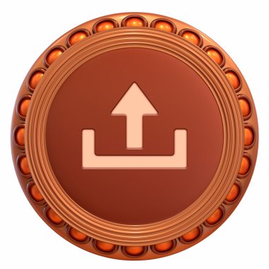 Beyaz arka plan üzerinde izole soyut 3d simgesi.