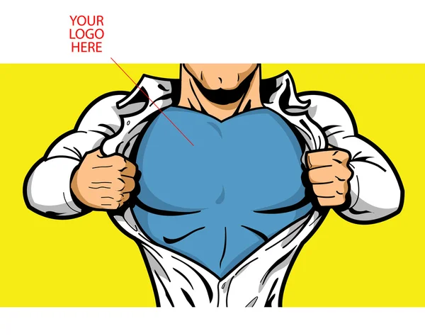 Superhero Poitrine pour votre logo — Image vectorielle