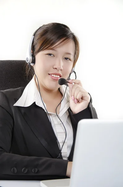 Pretty customer service at work — Stock Photo, Image