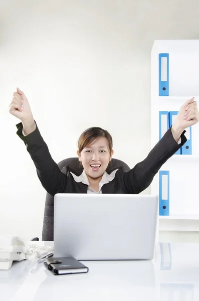 Cheerful female executive — Stock Photo, Image