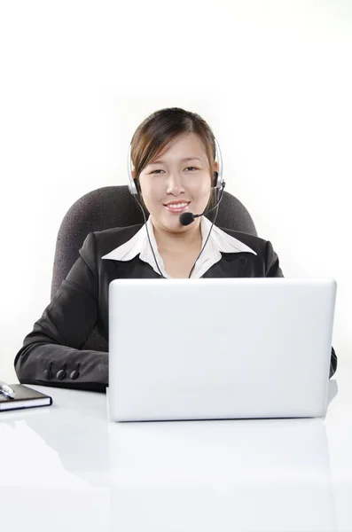 Friendly customer service in call center — Stock Photo, Image