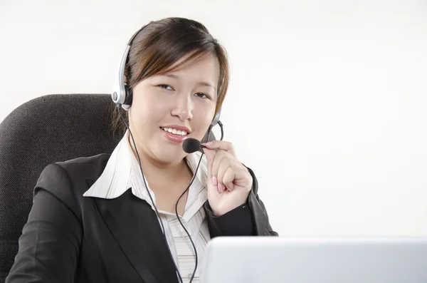 Portrait of pretty customer service — Stock Photo, Image