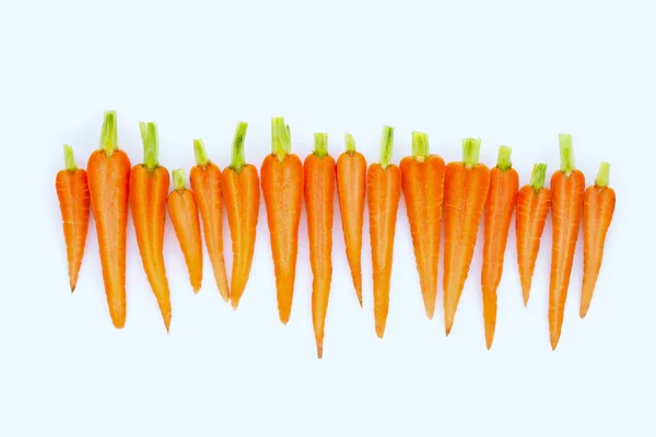 Zanahorias Frescas Sobre Fondo Blanco —  Fotos de Stock
