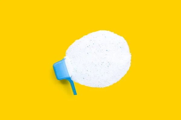 Detergente Polvo Con Cuchara Dosificadora Para Lavado Ropa Concepto Lavandería — Foto de Stock