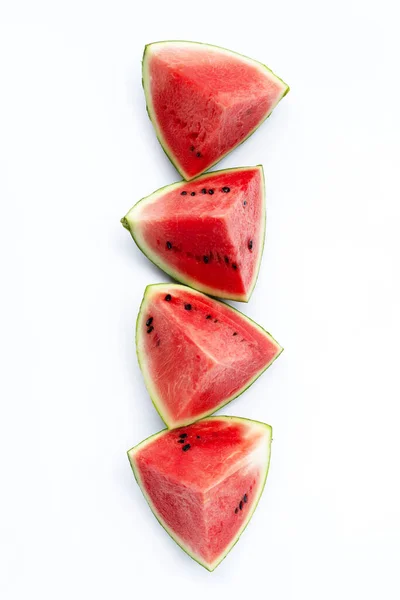 Watermelon White Background Top View — Stock Photo, Image