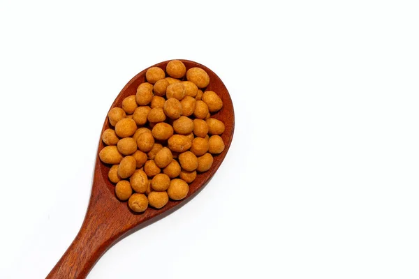 Crispy Peanut Snack Balls White Background — Stock Photo, Image