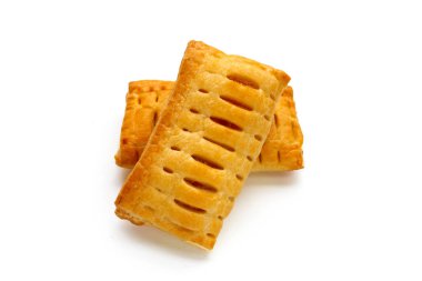 Ananas pasta beyaz arka plan üzerinde.