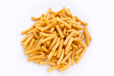 Karides krakeri çubukları. Karidesli çıtır pirinç.