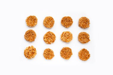 Beyaz hindistancevizi palmiye şekerli pirinç krakeri.