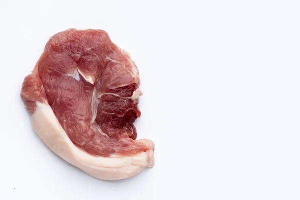 Carne Cerdo Sobre Fondo Blanco — Foto de Stock