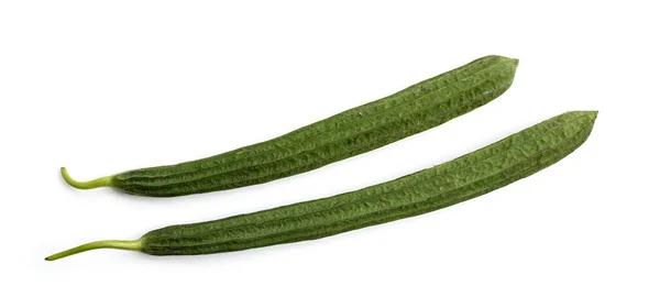 Świeże Warzywa Luffa Białym Tle — Zdjęcie stockowe