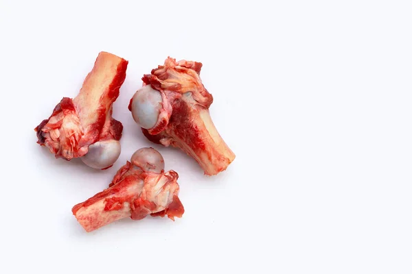 Raw Pork Bones White Background — Stock Photo, Image