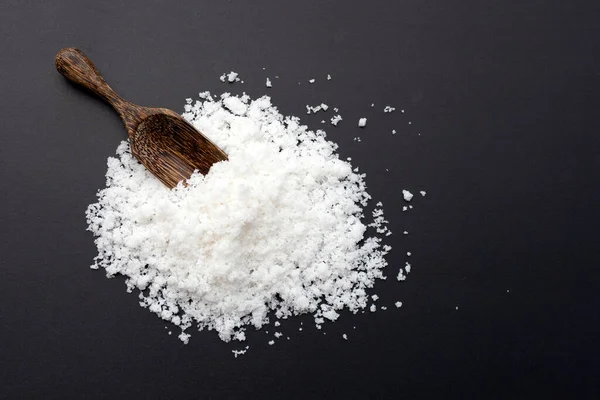 White Salt Dark Background — Stock Photo, Image