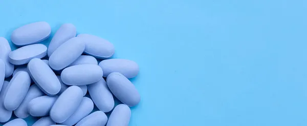 Prep Preexpozíciós Profilaxis Kék Tabletták Amelyeket Hiv Megelőzésére Alkalmaznak — Stock Fotó
