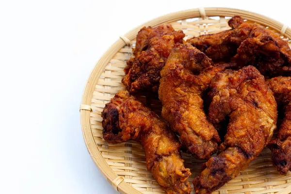 Fried Chicken Necks White Background — Stock Photo, Image