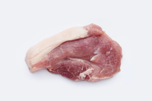 Carne Maiale Sfondo Bianco — Foto Stock
