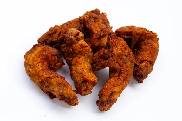 Fried Chicken Necks White Background — Stock Photo, Image